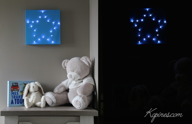 tableau lumineux étoile led