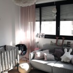 Chambre rose et gris