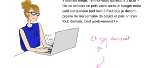 fille qui écrit un email